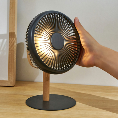 Portable and Detachable Desk Fan with Light