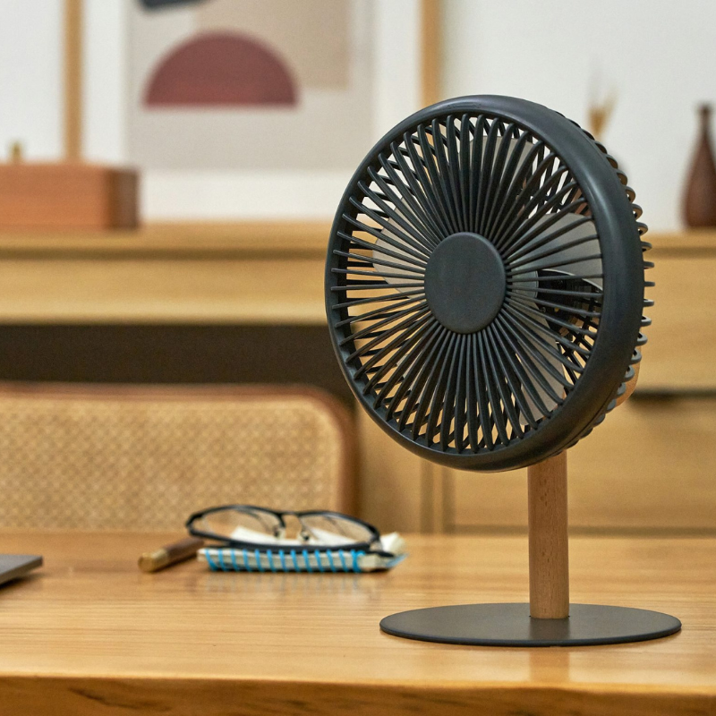 Portable and Detachable Desk Fan with Light