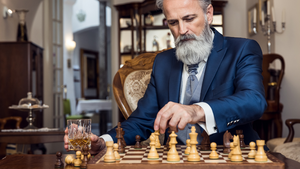 Gentlemen Playing Chess