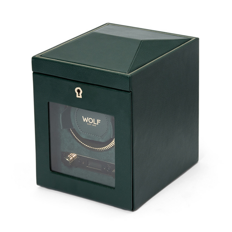 Green BRITISH RACING Single Watch Winder