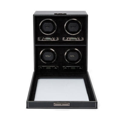 Black BRITISH RACING 4PC Watch Winder