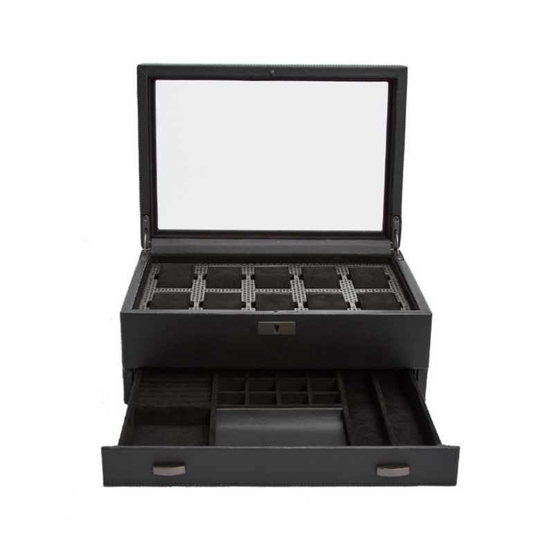 10PC Watch Box Black