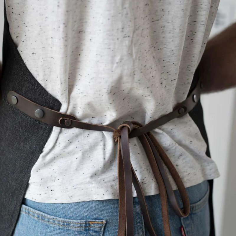 Denim and Leather Apron