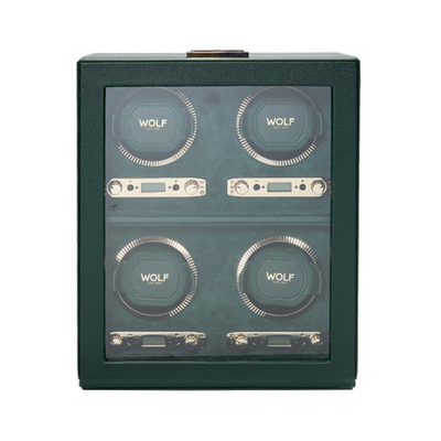 Green BRITISH RACING 4PC Watch Winder