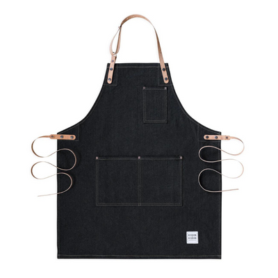 Black Denim and Cork Apron