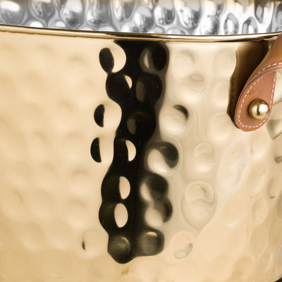 Large Leather Handled Champagne Bucket Adeum