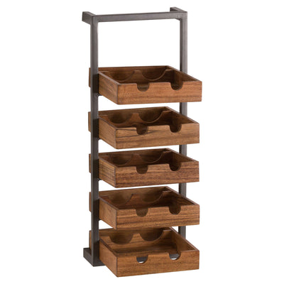 Live Edge Collection 10 Bottle Hanging Wine Rack Adeum