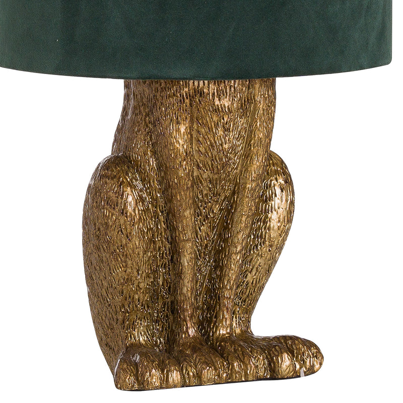 Hare Table Lamp With Velvet Shade Adeum