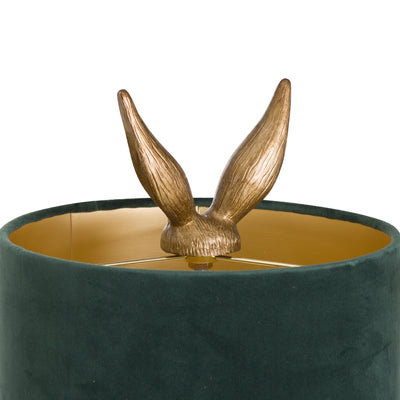 Hare Table Lamp With Velvet Shade Adeum