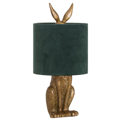 Hare Table Lamp With Velvet Shade Adeum