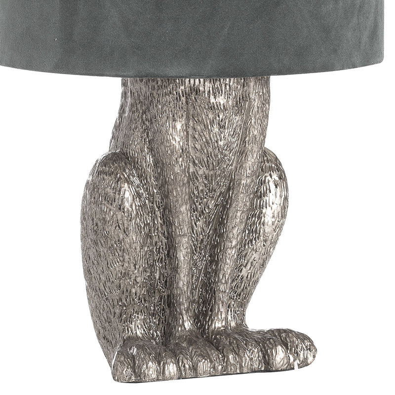 Hare Table Lamp With Velvet Shade Adeum