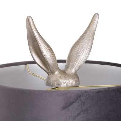 Hare Table Lamp With Velvet Shade Adeum