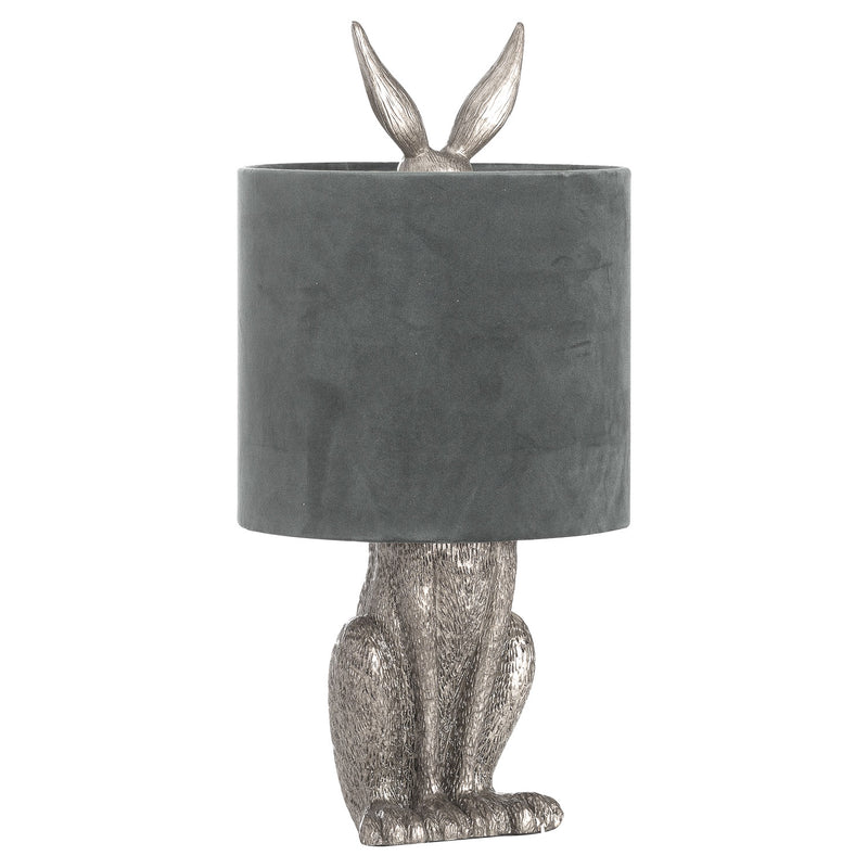 Hare Table Lamp With Velvet Shade Adeum