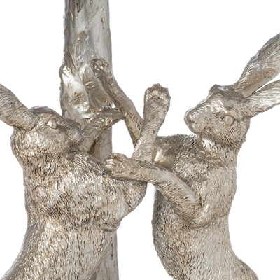 Marching Hares Lamp With Velvet Shade Adeum