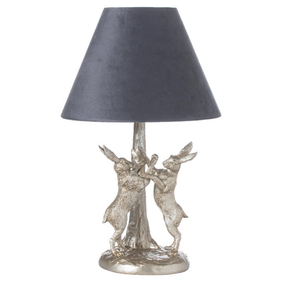 Marching Hares Lamp With Velvet Shade Adeum