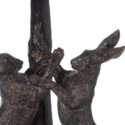 Marching Hares Lamp With Velvet Shade Adeum