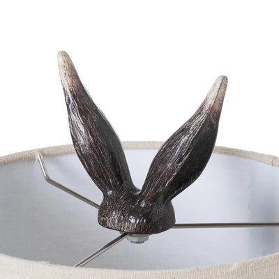 Hare Table Lamp With Velvet Shade Adeum