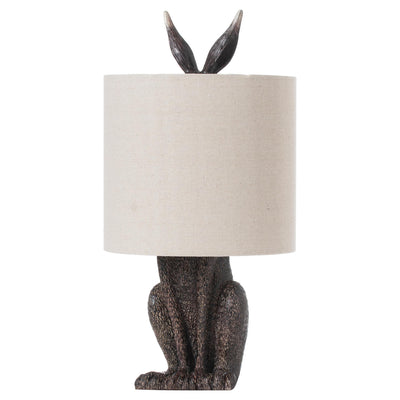 Hare Table Lamp With Velvet Shade Adeum