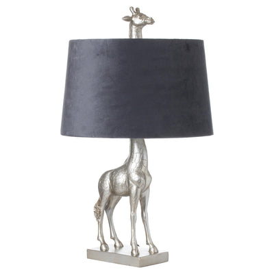 Antique Gold Giraffe Lamp With Velvet Shade Adeum