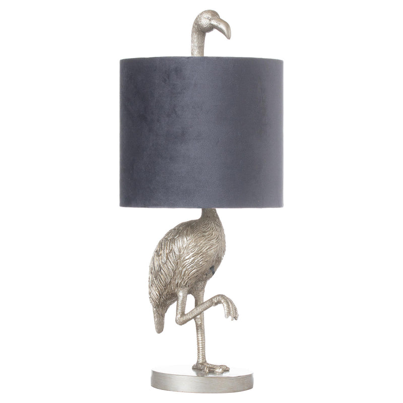 Florence The Flamingo Gold Lamp With Emerald Velvet Shade Adeum