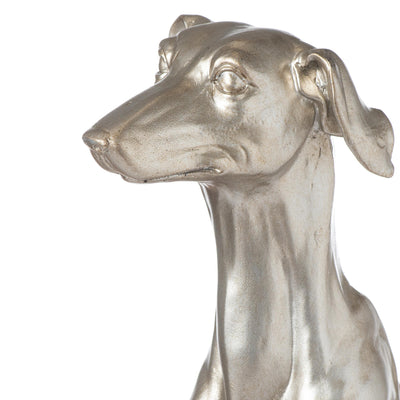 William The Whippet Silver Table Lamp With Grey Velvet Shade Adeum