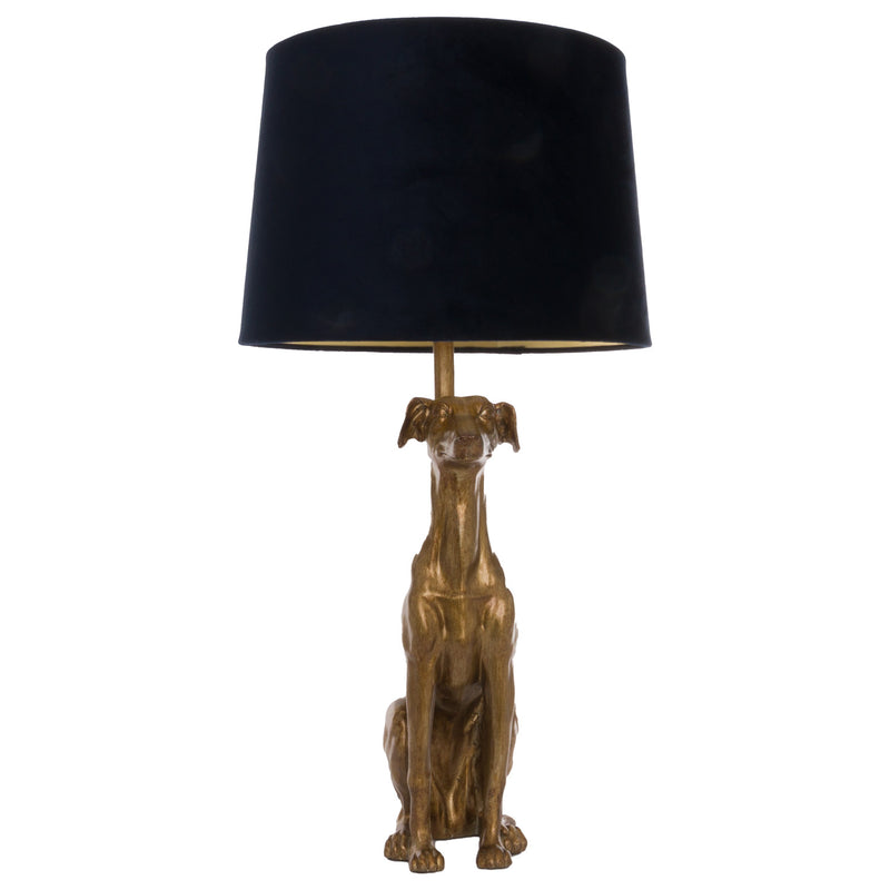 William The Whippet Silver Table Lamp With Grey Velvet Shade Adeum