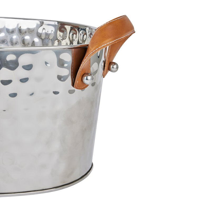 Large Leather Handled Champagne Bucket Adeum