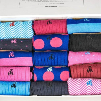 Ultimate Style Sock Box - 15 Pairs of Bamboo Socks Adeum