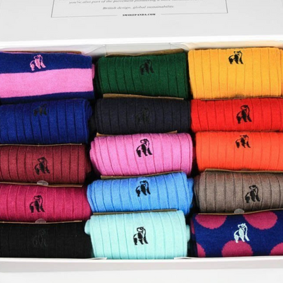 Ultimate Style Sock Box - 15 Pairs of Bamboo Socks Adeum