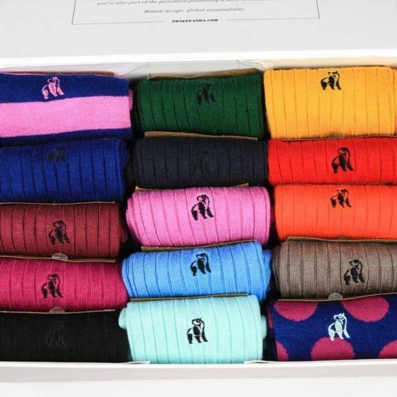 Ultimate Style Sock Box - 15 Pairs of Bamboo Socks Adeum