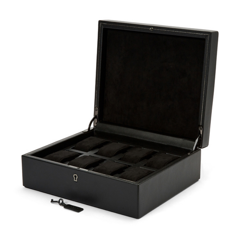 Black BRITISH RACING 8PC Watch Box