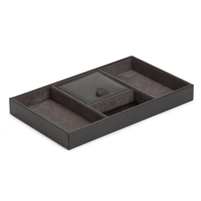 Grey Leather Valet Tray