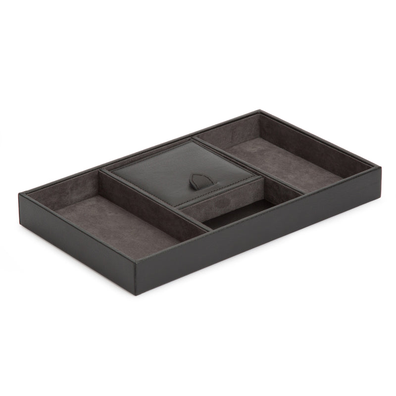 Grey Leather Valet Tray