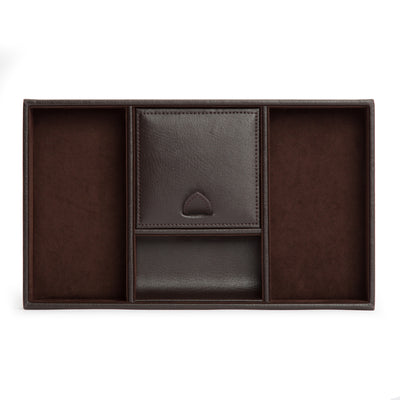 Brown Leather Valet Tray