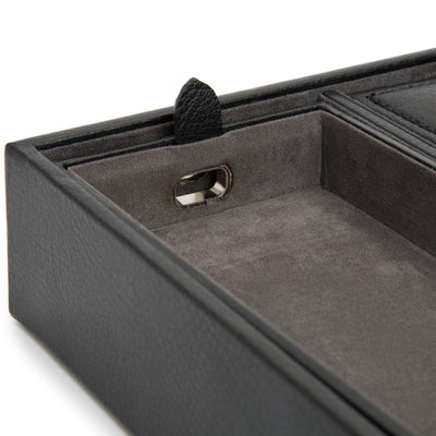 Grey Leather Valet Tray with Cuff