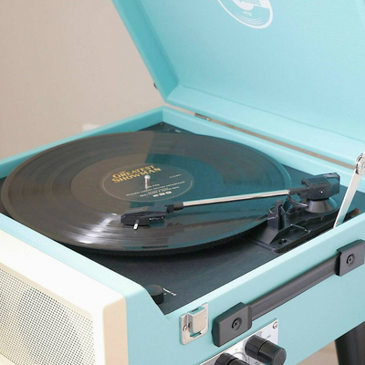 Retro Style Record Player On Legs Adeum