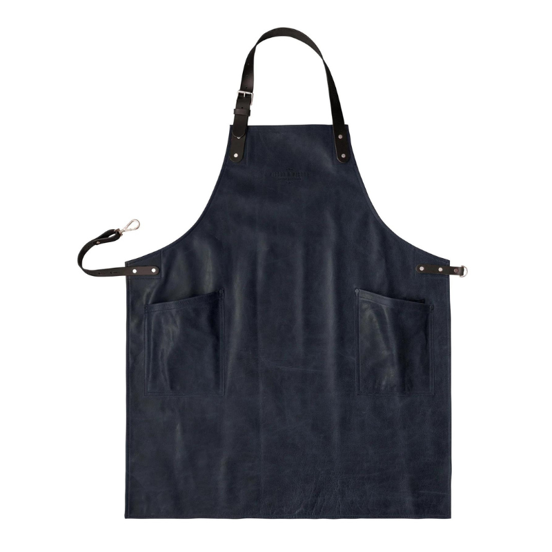 Neck Strap and Two Pocket Ink Handcrafted Leather Apron