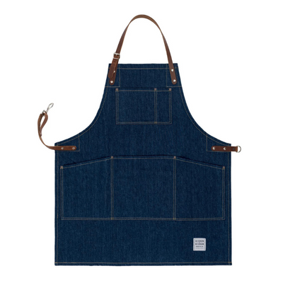 Denim Multi-purpose Apron with Leather Straps