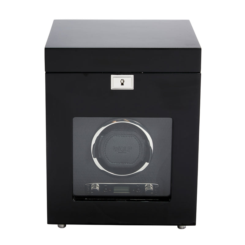 Black SAVOY Single Watch Winder with Storage Rich text editor