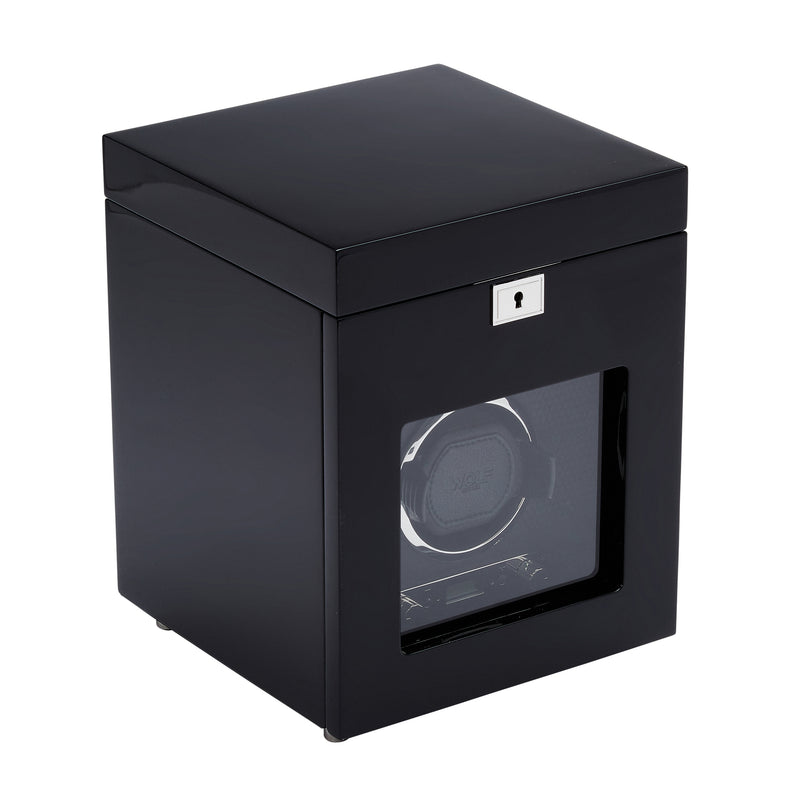 Black SAVOY Single Watch Winder with Storage Rich text editor