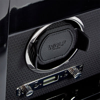 Black SAVOY Single Watch Winder with Storage Rich text editor