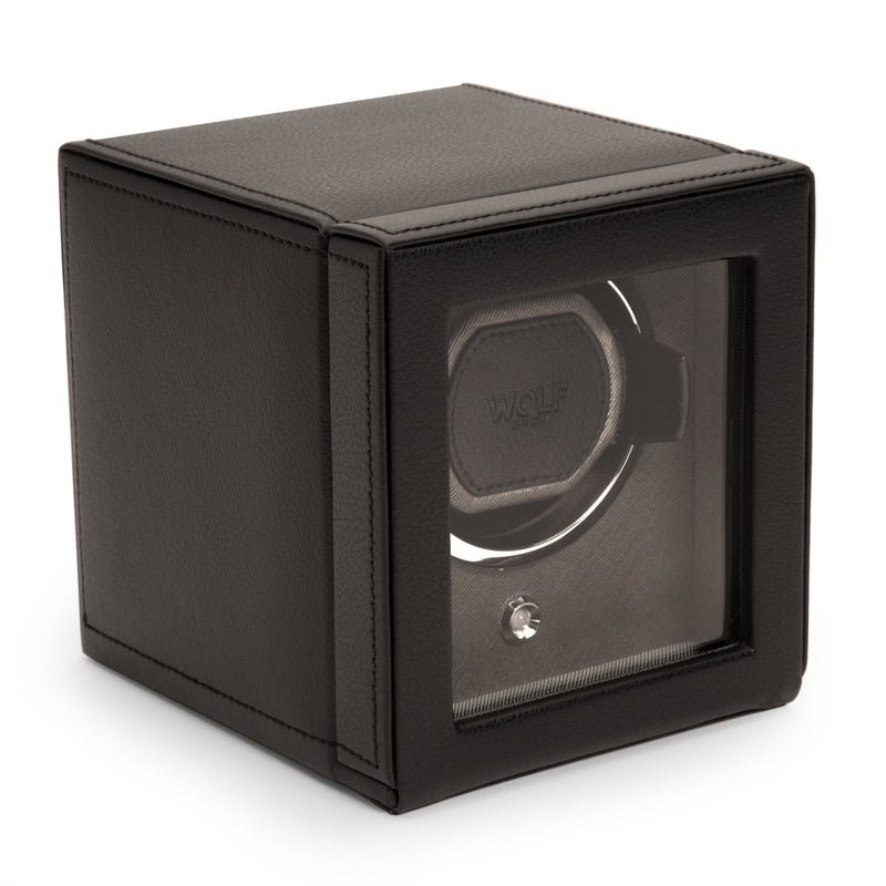 Black CUB Single Watch Winder with Cover