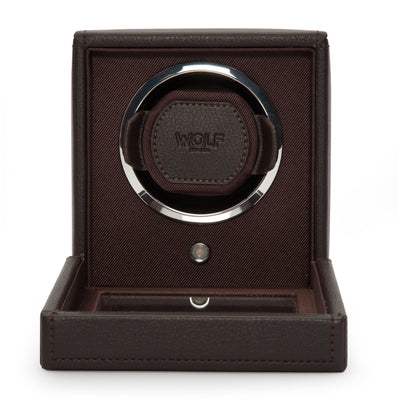 Brown CUB Single Watch Winder with Cover