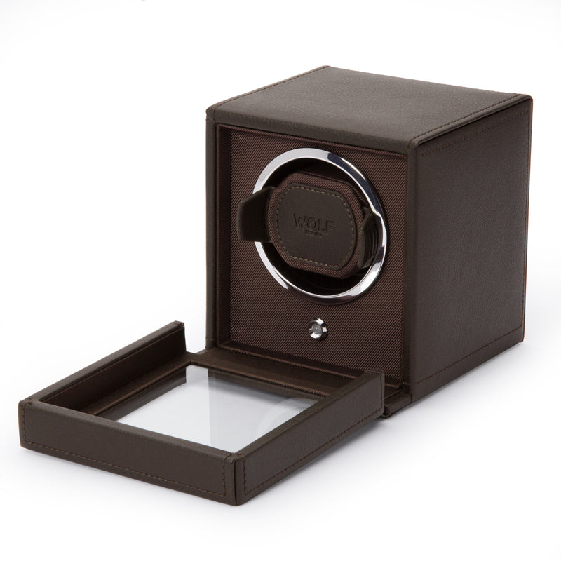 Brown CUB Single Watch Winder with Cover