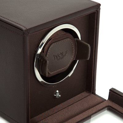 Brown CUB Single Watch Winder with Cover