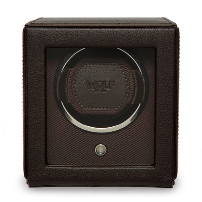 Brown CUB Single Watch Winder with Cover