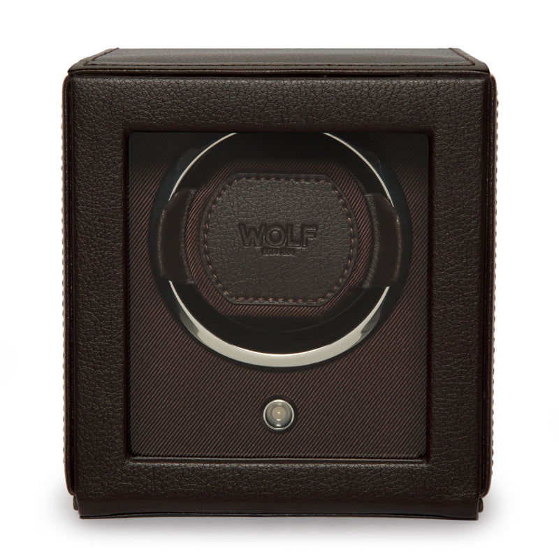 Brown CUB Single Watch Winder with Cover