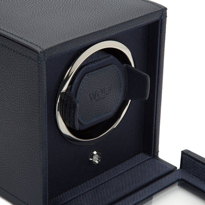 Navy CUB Single Watch Winder with Cover