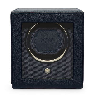 Navy CUB Single Watch Winder with Cover