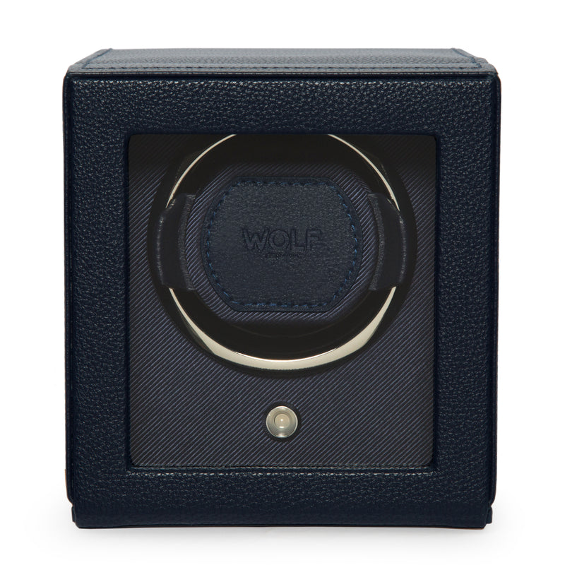 Navy CUB Single Watch Winder with Cover